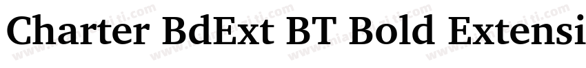 Charter BdExt BT Bold Extension字体转换